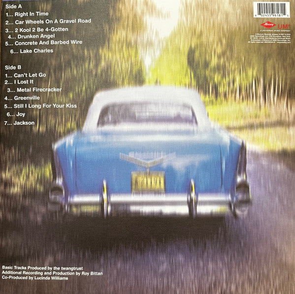 Lucinda Williams : Car Wheels On A Gravel Road (LP, Album, RE)