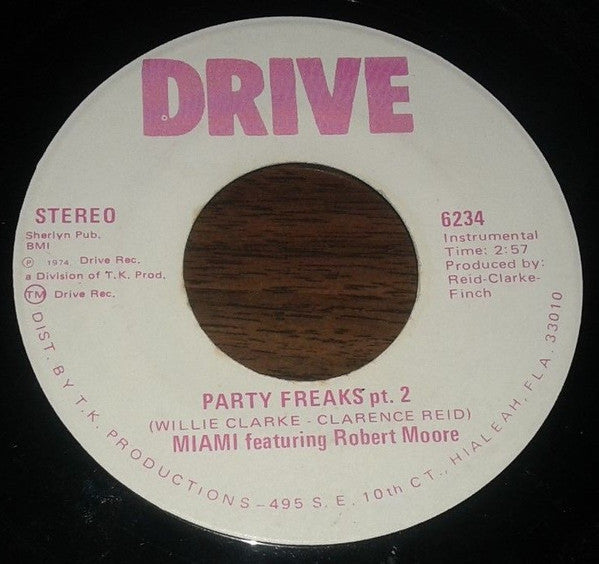 Miami Featuring Robert Moore  ~ Party Freaks (Vinyl) - Djungel & Jazz