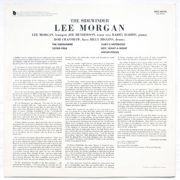 Lee Morgan ~ The Sidewinder (Vinyl) - Djungel & Jazz