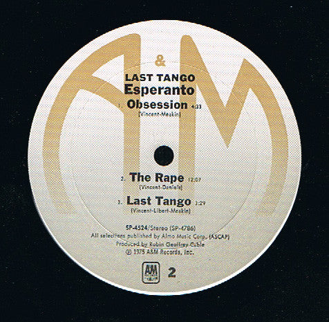 Esperanto (5) : Last Tango (LP, Album)