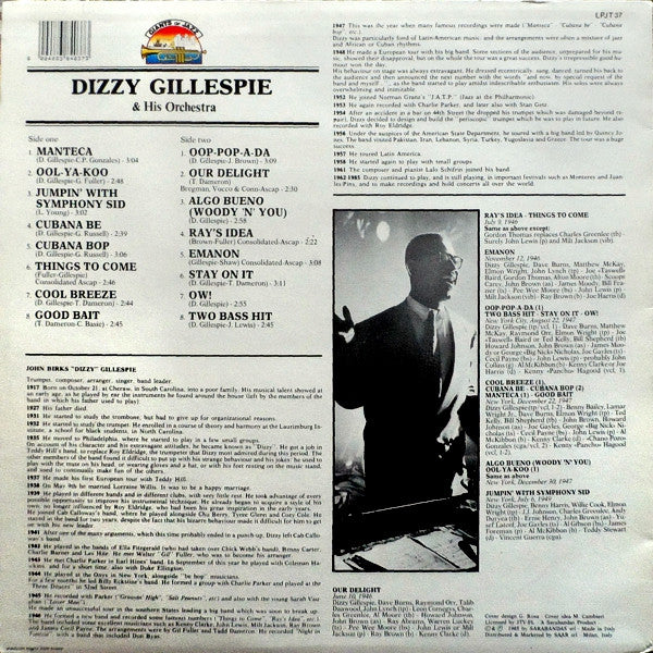 Dizzy Gillespie ~ Dizzy Gillespie And His Orchestra 1946-1949 (Vinyl) - Djungel & Jazz