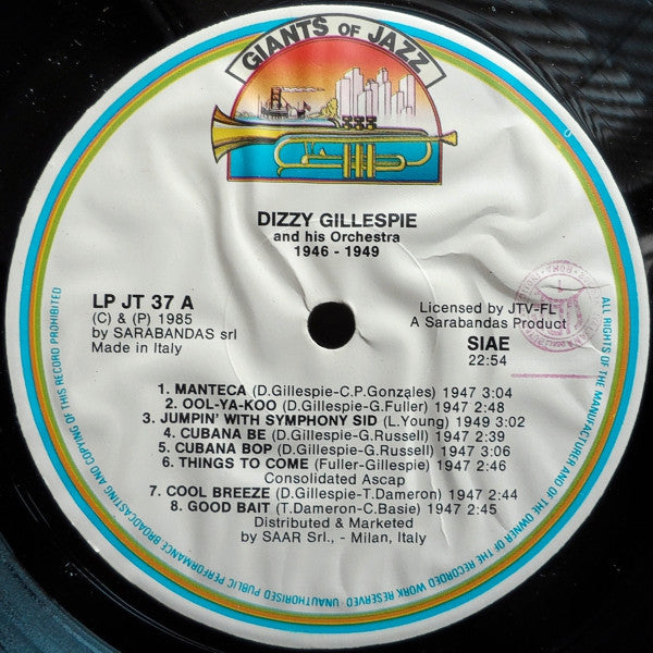 Dizzy Gillespie ~ Dizzy Gillespie And His Orchestra 1946-1949 (Vinyl) - Djungel & Jazz