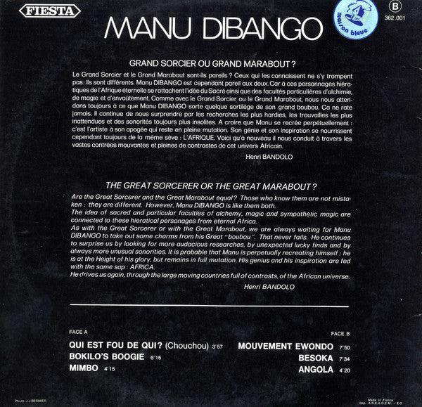 Manu Dibango : Manu 76 (LP, Album)