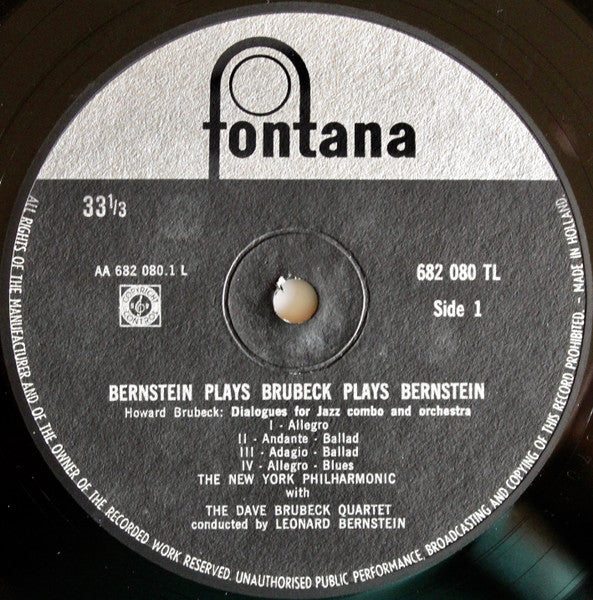 The Dave Brubeck Quartet ~ Bernstein Plays Brubeck Plays Bernstein (Vinyl) - Djungel & Jazz