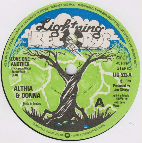 Althia & Donna*  /  Mighty Two* : Love One Another (7", Single, Sol)