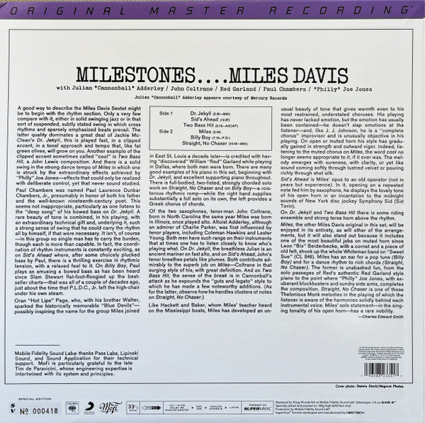 Miles Davis ~ Milestones (Vinyl) - Djungel & Jazz