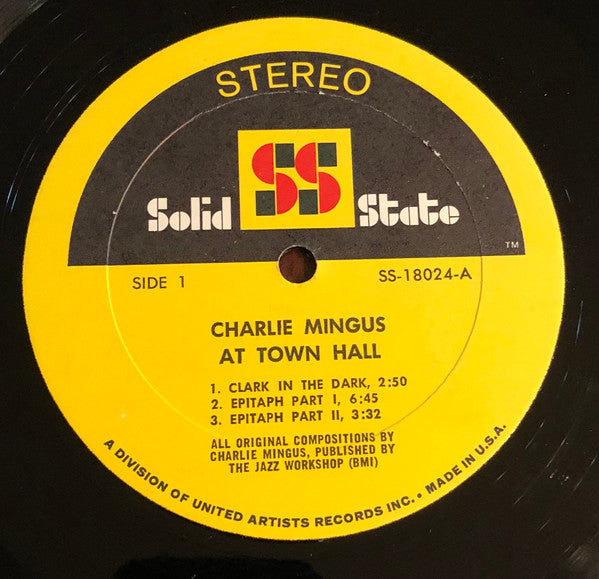 Charlie Mingus* : Town Hall Concert (LP, Album, RE)