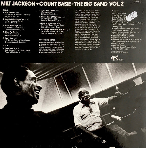 Milt Jackson + Count Basie + The Big Band ~ Milt Jackson + Count Basie + The Big Band Vol. 2 (Vinyl) - Djungel & Jazz