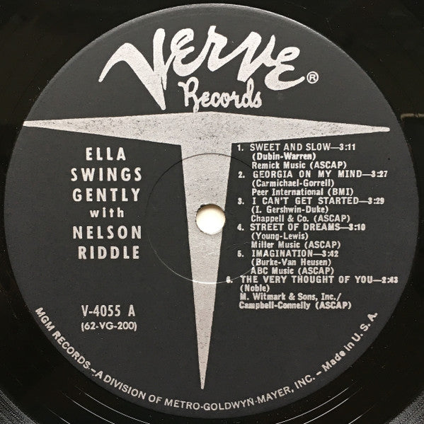 Ella Fitzgerald, Nelson Riddle ~ Ella Swings Gently With Nelson (Vinyl) - Djungel & Jazz