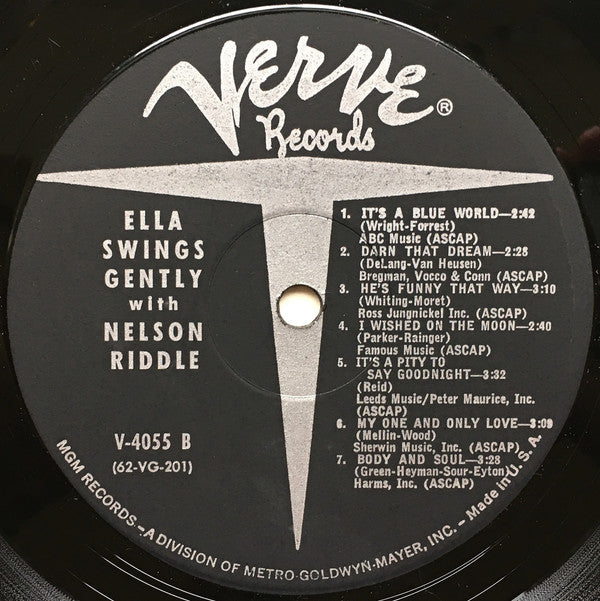 Ella Fitzgerald, Nelson Riddle ~ Ella Swings Gently With Nelson (Vinyl) - Djungel & Jazz