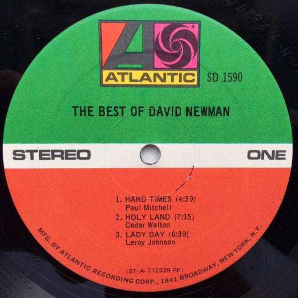David Newman* : The Best Of David Newman (LP, Comp, PR)
