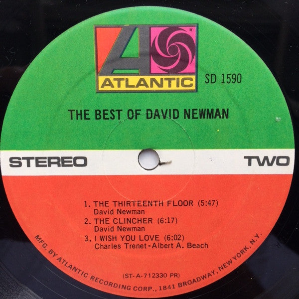 David Newman* : The Best Of David Newman (LP, Comp, PR)