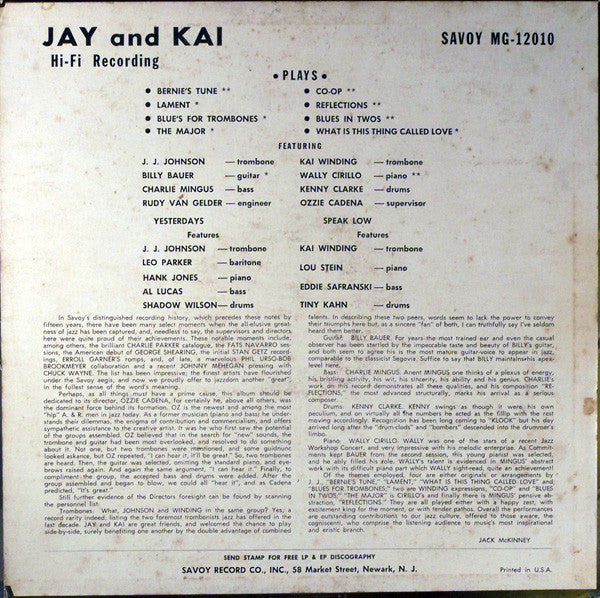 Jay & Kai ~ Jay & Kai (Vinyl) - Djungel & Jazz