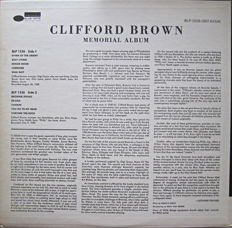 Clifford Brown ~ Memorial Album (Vinyl) - Djungel & Jazz