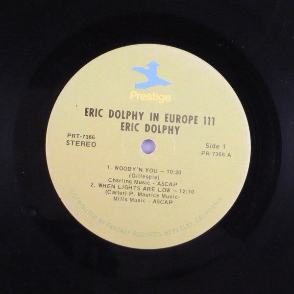 Eric Dolphy ~ In Europe / Volume 3. (Vinyl) - Djungel & Jazz