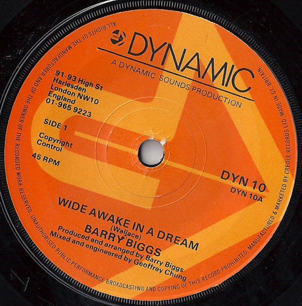 Barry Biggs : Wide Awake In A Dream (7", Single)