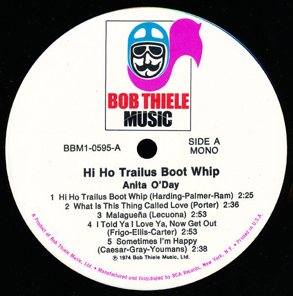 Anita O'Day ~ Hi Ho Trailus Boot Whip (Vinyl) - Djungel & Jazz