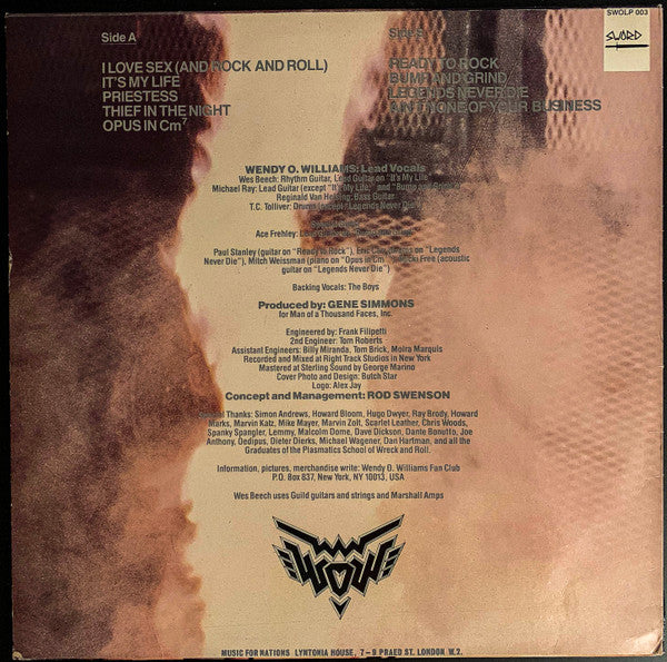 Wendy O. Williams ~ WOW (Vinyl) - Djungel & Jazz