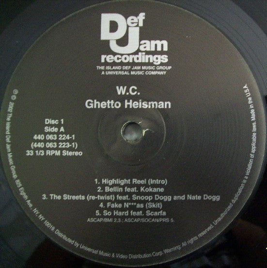 WC ~ Ghetto Heisman (Vinyl) - Djungel & Jazz