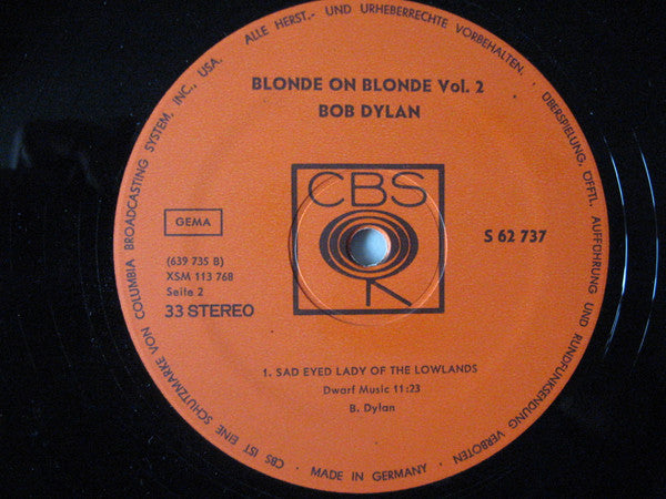 Bob Dylan ~ Blonde On Blonde Vol. 2 (Vinyl) - Djungel & Jazz