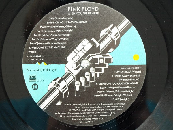 Pink Floyd ~ Wish You Were Here (Vinyl) - Djungel & Jazz