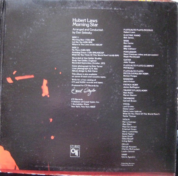 Hubert Laws : Morning Star (LP, Album, Gat)