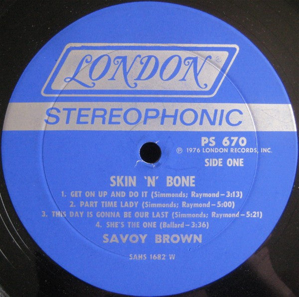 Savoy Brown ~ Skin 'N' Bone (Vinyl) - Djungel & Jazz