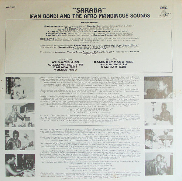 Ifang Bondi ~ "Saraba" (Vinyl) - Djungel & Jazz