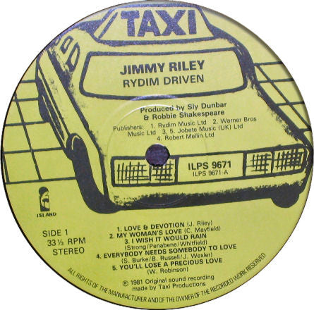 Jimmy Riley : Rydim Driven (LP, Album)