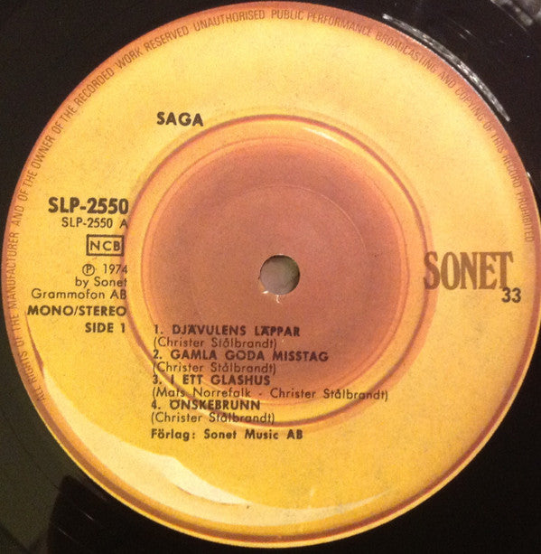 Saga  ~ Saga (Vinyl) - Djungel & Jazz