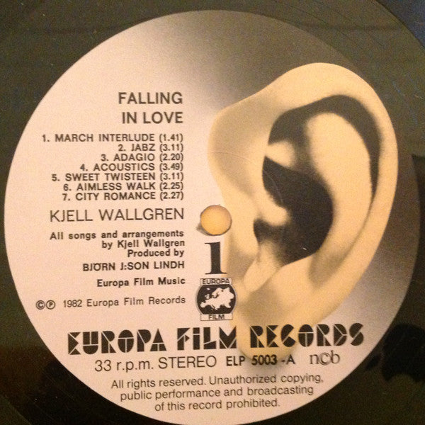 Kjell Wallgren ~ Falling In Love (Vinyl) - Djungel & Jazz