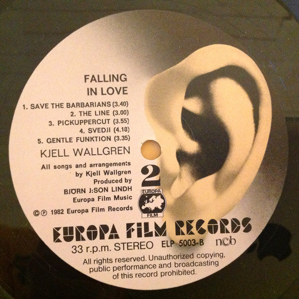 Kjell Wallgren ~ Falling In Love (Vinyl) - Djungel & Jazz