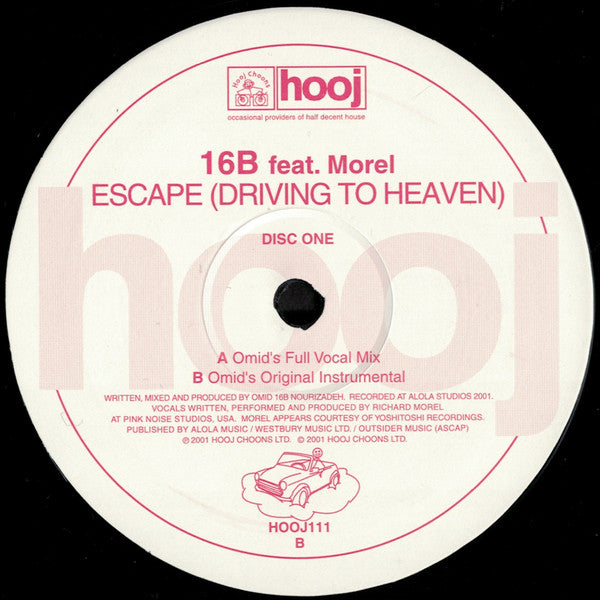 16B* Feat. Morel* : Escape (Driving To Heaven) (12", 1/2)
