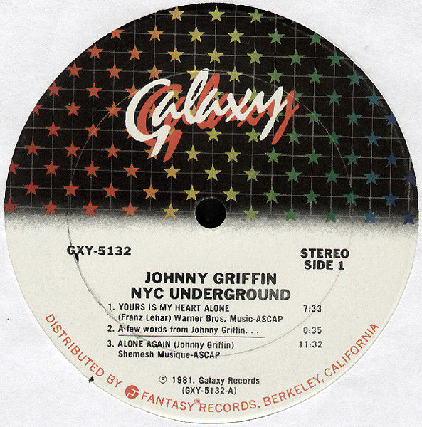 Johnny Griffin ~ NYC Underground (Vinyl) - Djungel & Jazz