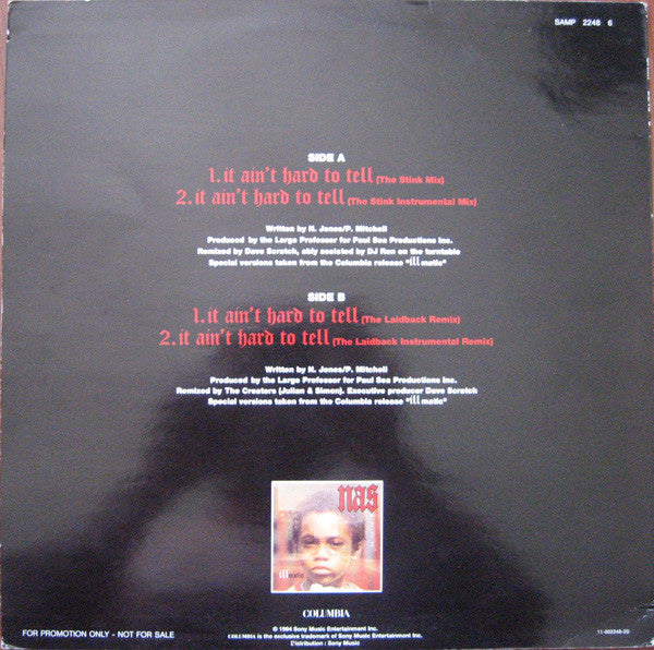 Nas ~ It Ain't Hard To Tell (The UK Remixes) (Vinyl) - Djungel & Jazz