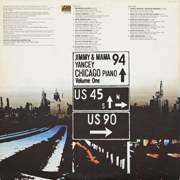 Jimmy Yancey & Mama Yancey ~ Chicago Piano - Volume One (Vinyl) - Djungel & Jazz