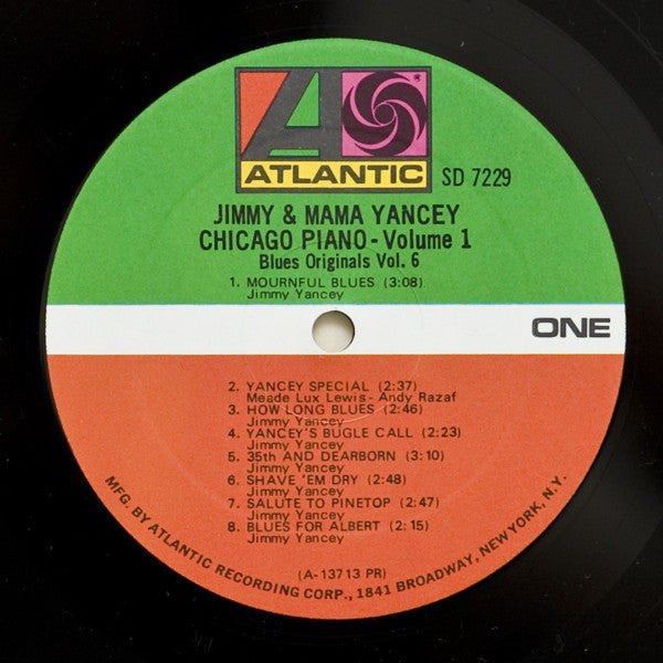 Jimmy Yancey & Mama Yancey ~ Chicago Piano - Volume One (Vinyl) - Djungel & Jazz