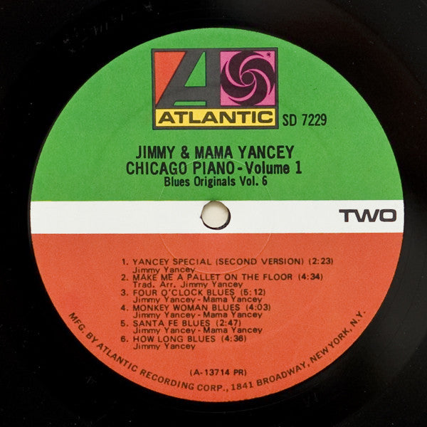 Jimmy Yancey & Mama Yancey ~ Chicago Piano - Volume One (Vinyl) - Djungel & Jazz