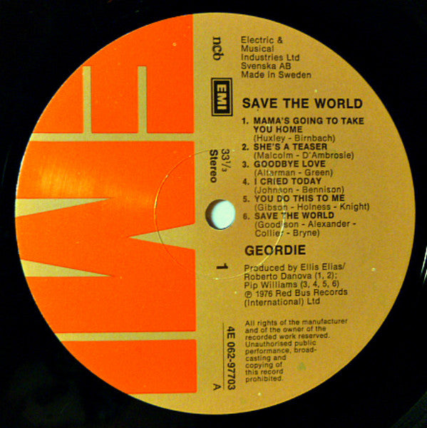 Geordie : Save The World (LP, Album)