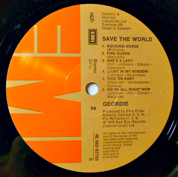 Geordie : Save The World (LP, Album)