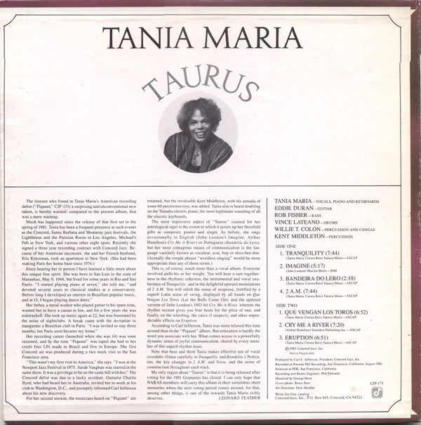 Tania Maria ~ Taurus (Vinyl) - Djungel & Jazz