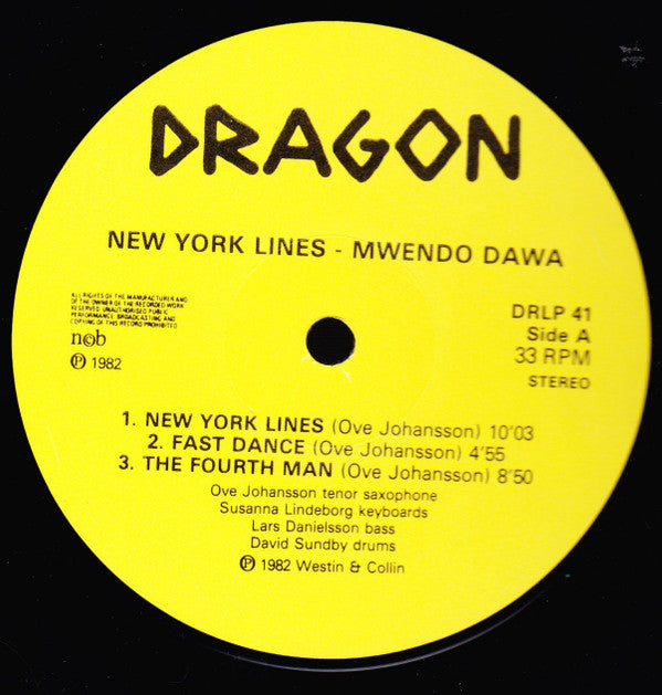 Mwendo Dawa ~ New York Lines (Vinyl) - Djungel & Jazz