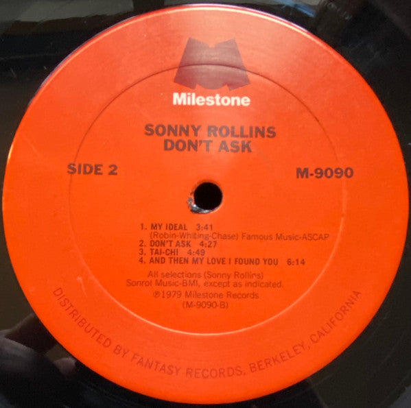 Sonny Rollins : Don't Ask (LP, Album, San)