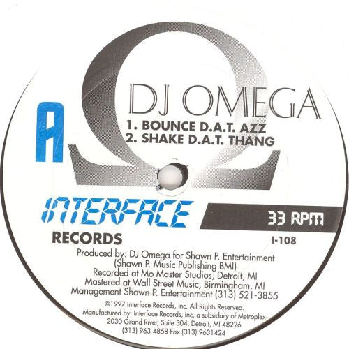 DJ Omega : Bounce D.A.T. Azz (12")