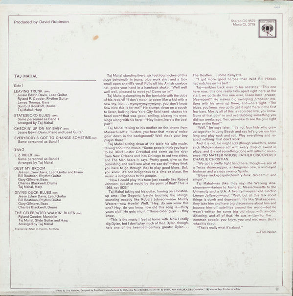 Taj Mahal ~ Taj Mahal (Vinyl) - Djungel & Jazz