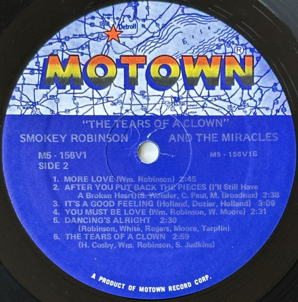Smokey Robinson & The Miracles ~ The Tears Of A Clown (Vinyl) - Djungel & Jazz
