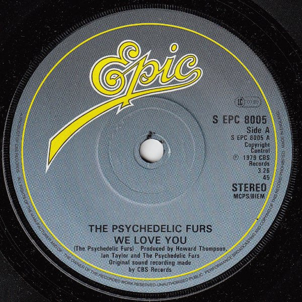The Psychedelic Furs ~ We Love You (Vinyl) - Djungel & Jazz