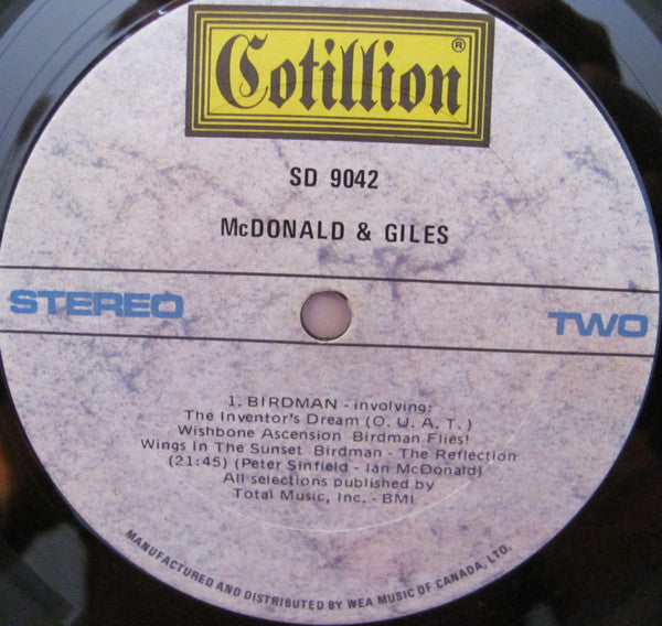 McDonald & Giles : McDonald And Giles (LP, Album, RE, Gat)