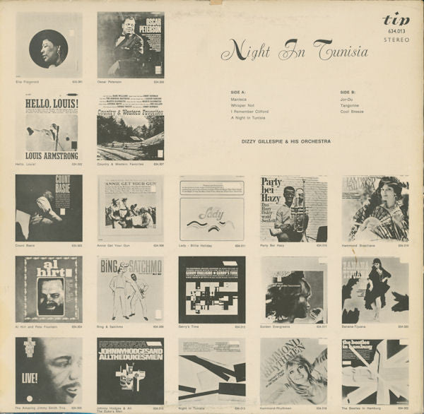 Dizzy Gillespie And His Orchestra ~ Night In Tunisia (Vinyl) - Djungel & Jazz