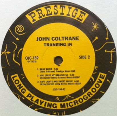 John Coltrane With The Red Garland Trio : Traneing In (LP, Album, RE)